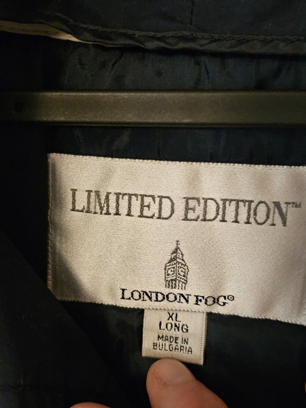 London Fog Mens XL Long Limited Edition Jacket White Navy Gorpcore Archival Rare - Picture 4 of 9